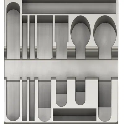 Gridfinity: Sắp xếp muỗng nĩa *Có link*