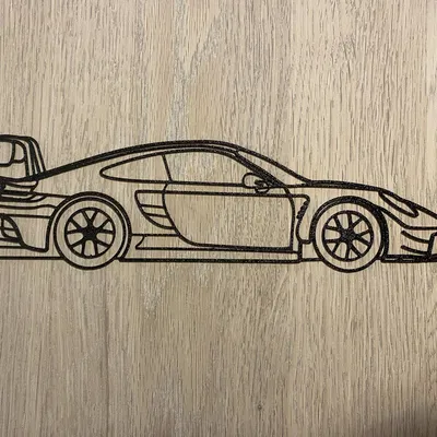 Tranh Treo Tường Silhouette Xe Porsche 911 GT3 R 2023