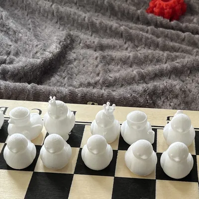 Bộ Cờ Vua Hình Vịt 3D Đáng Yêu - Quà Tặng Độc Đáo