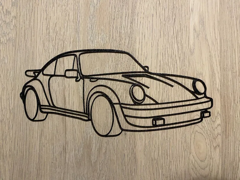 Tranh Treo Tường Silhouette Porsche 911 Turbo 1975 Độc Đáo - Image 2
