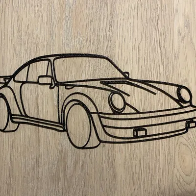Tranh Treo Tường Silhouette Porsche 911 Turbo 1975 Độc Đáo