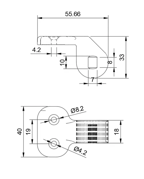Pát bản lề bệ ngồi toilet Bemis NextStep2 (Hinge Bracket) - Image 4
