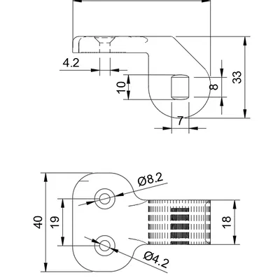 Pát bản lề bệ ngồi toilet Bemis NextStep2 (Hinge Bracket)