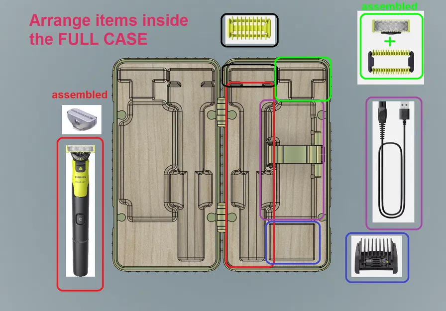 Hộp Đựng Dao Cạo OneBlade KC2D Mạ Vàng Phong Cách Cổ - Image 4