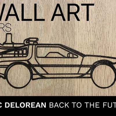 Tranh Dán Tường Xe DMC DeLorean "Back to the Future" - Đồ Trang Trí Độc Đáo