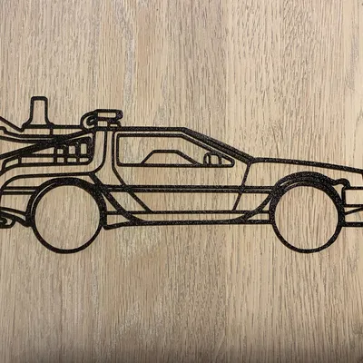 Tranh Dán Tường Xe DMC DeLorean "Back to the Future" - Đồ Trang Trí Độc Đáo
