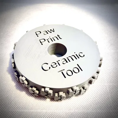 Con Lăn Tạo Họa Tiết Chân Mèo Trang Trí Gốm Sứ