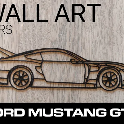 Tranh Treo Tường Silhouette Ford Mustang GT3 2024 - Đồ Trang Trí Độc Đáo