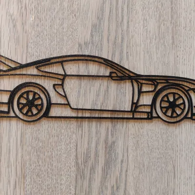 Tranh Treo Tường Silhouette Ford Mustang GT3 2024 - Đồ Trang Trí Độc Đáo