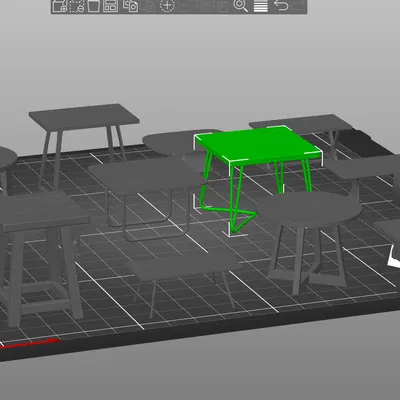 Bộ 12 Mẫu Bàn Ghế Mini 3D Cho Nhà Búp Bê