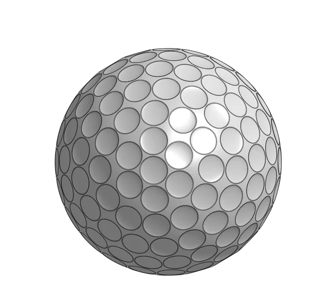 Mô Hình Bóng Golf 3D - Tải File In STL - Image 1