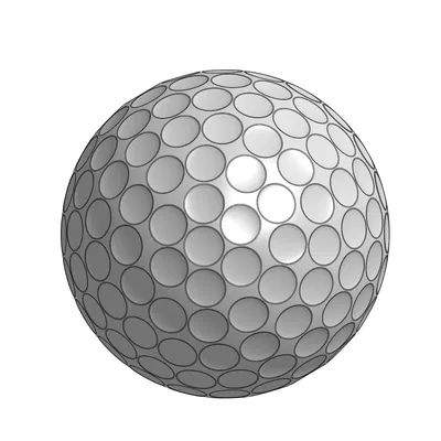 Mô Hình Bóng Golf 3D - Tải File In STL