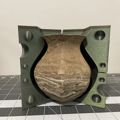 Bộ khuôn cho bình gốm lục giác nặn tay