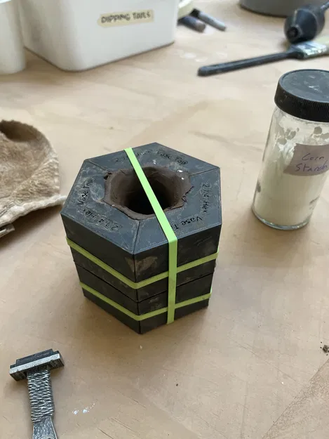 Bộ khuôn cho bình gốm lục giác nặn tay - Image 2