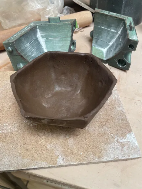Bộ khuôn cho bình gốm lục giác nặn tay - Image 3