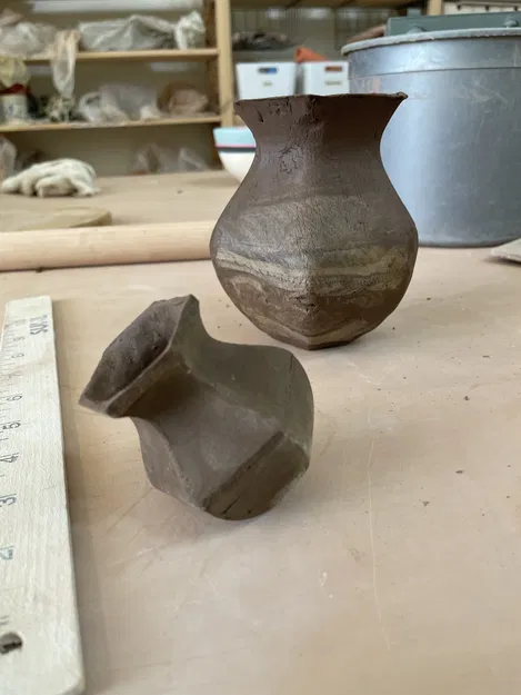 Bộ khuôn cho bình gốm lục giác nặn tay - Image 12