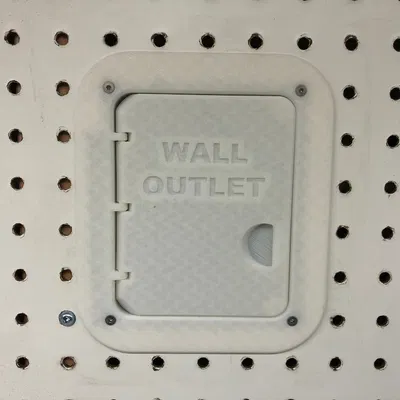 Cửa truy cập pegboard in liền khớp (Print-in-place pegboard access door)