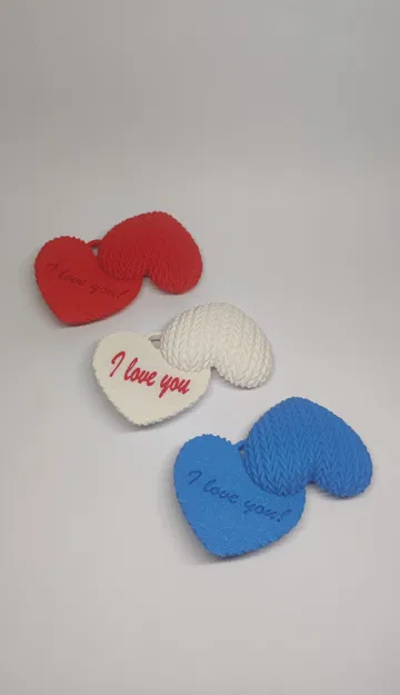 Móc Khóa Trái Tim Đan Len "I Love You" - Quà Tặng Valentine Độc Đáo - Image 2