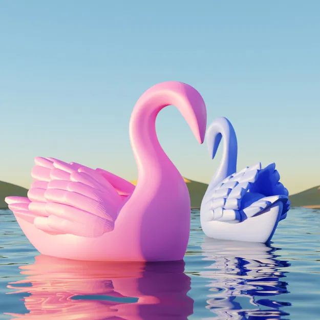 Cặp Thiên Nga Âu Yếm Valentine Tạo Hình Trái Tim - Image 2