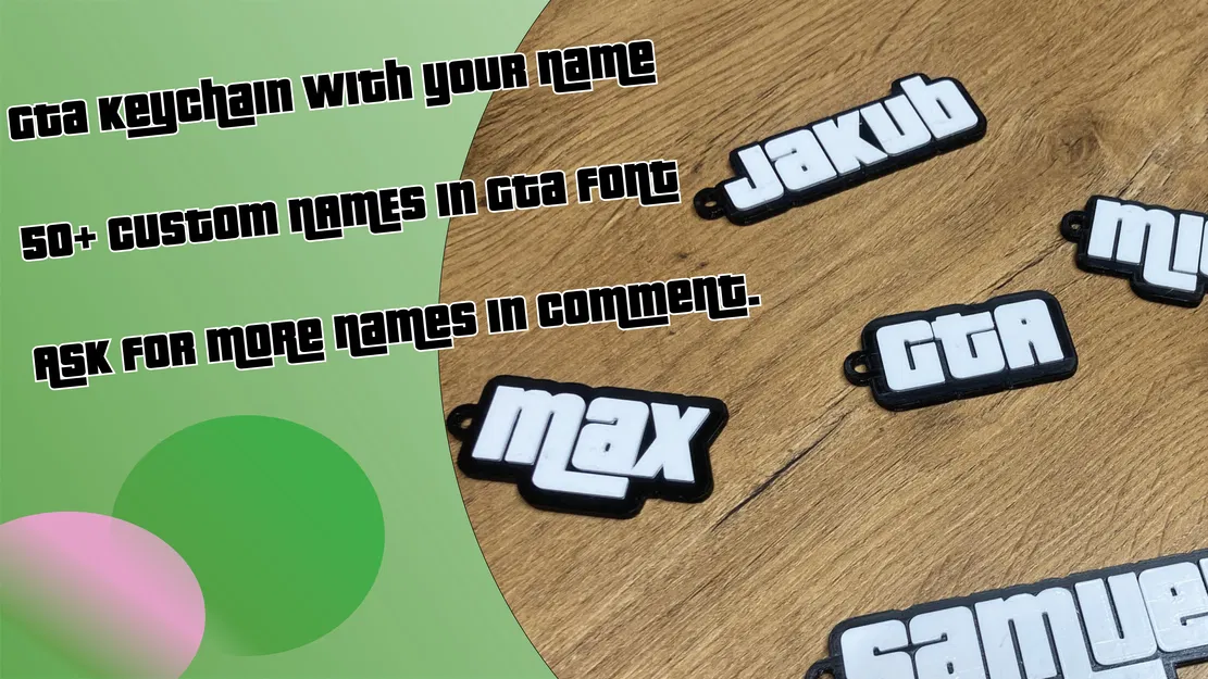 Móc khóa GTA (Grand Theft Auto) kèm tên tùy chỉnh - Image 1