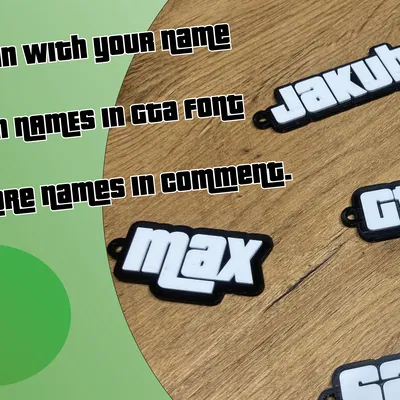 Móc khóa GTA (Grand Theft Auto) kèm tên tùy chỉnh