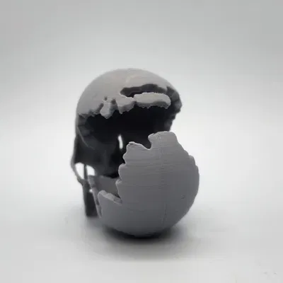 Mô hình Đầu Lâu Vỡ Độc Đáo - In 3D Dễ Dàng