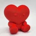 Mô Hình Trái Tim Ngồi Dễ Thương In 3D Không Cần Hỗ Trợ - Thumbnail 1