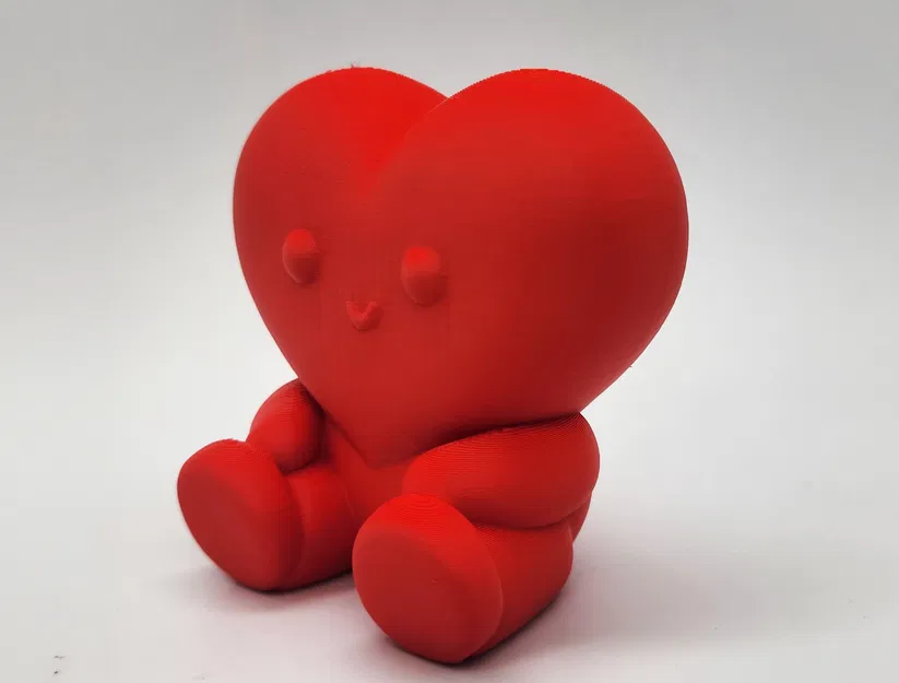 Mô Hình Trái Tim Ngồi Dễ Thương In 3D Không Cần Hỗ Trợ - Image 2