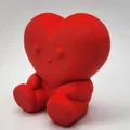 Mô Hình Trái Tim Ngồi Dễ Thương In 3D Không Cần Hỗ Trợ - Thumbnail 2