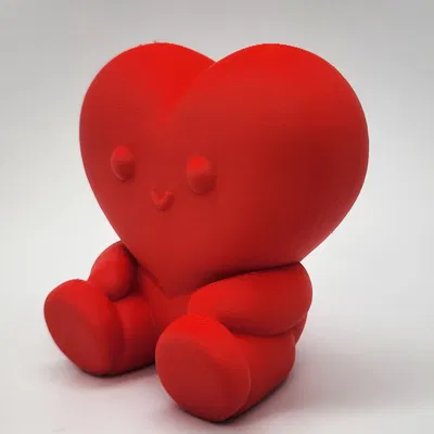 Mô Hình Trái Tim Ngồi Dễ Thương In 3D Không Cần Hỗ Trợ