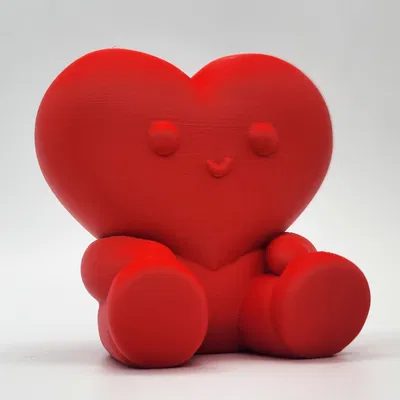 Mô Hình Trái Tim Ngồi Dễ Thương In 3D Không Cần Hỗ Trợ