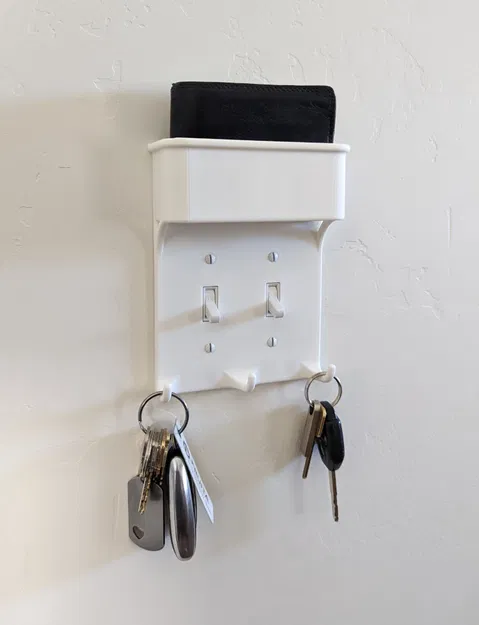 Ốp Công Tắc Đa Năng: Móc Chìa Khóa & Khay Đựng Ví - Image 1