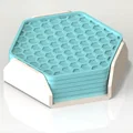 Bộ Đế Lót Ly Hình Lục Giác (Hexagon) Kèm Giá Đựng - Thumbnail 1