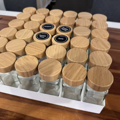 Gridfinity Spice Organizer – Khay sắp xếp chai gia vị