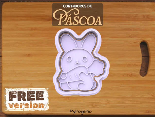 Khuôn cắt bánh quy Thỏ cầm Cà rốt - Bunny Cookie Cutter - Image 1