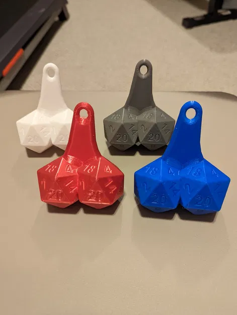 D20 Truck Nuts – Cặp “truck nuts” dạng xúc xắc D20 - Image 1