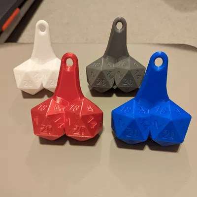 D20 Truck Nuts – Cặp “truck nuts” dạng xúc xắc D20