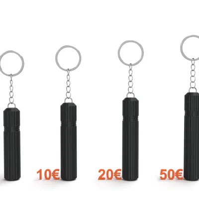 Móc khóa có ngăn đựng tiền khẩn cấp