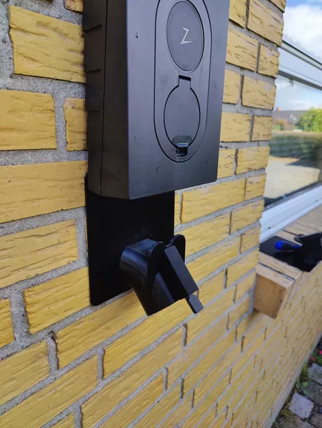 Giá treo cáp & đầu cắm Type 2 cho Zaptec box (không cần khoan) - Image 3