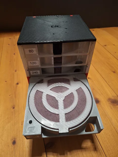 Khay đựng sanding disc xếp chồng có ngăn kéo (125/150 mm) - Image 2