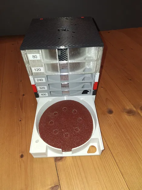 Khay đựng sanding disc xếp chồng có ngăn kéo (125/150 mm) - Image 4