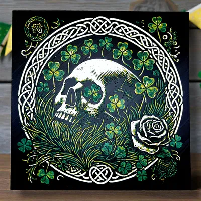 Celtic Requiem - Skeleton - Lucky Clovers Hueforge