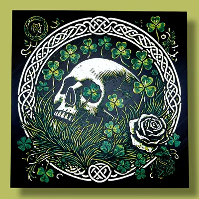Celtic Requiem - Skeleton - Lucky Clovers Hueforge