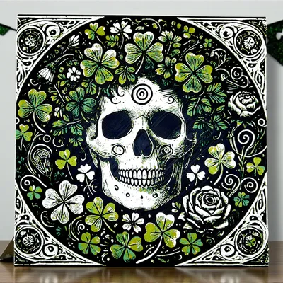 Emerald Afterlife - Skeleton - Lucky Clovers Hueforge