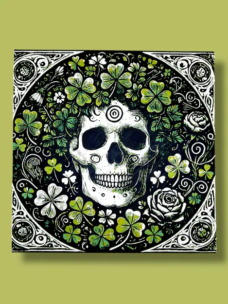 Emerald Afterlife - Skeleton - Lucky Clovers Hueforge - Image 2