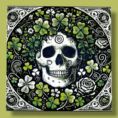 Emerald Afterlife - Skeleton - Lucky Clovers Hueforge