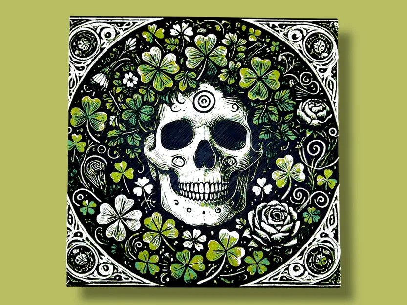 Emerald Afterlife - Skeleton - Lucky Clovers Hueforge - Image 3