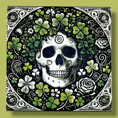 Emerald Afterlife - Skeleton - Lucky Clovers Hueforge