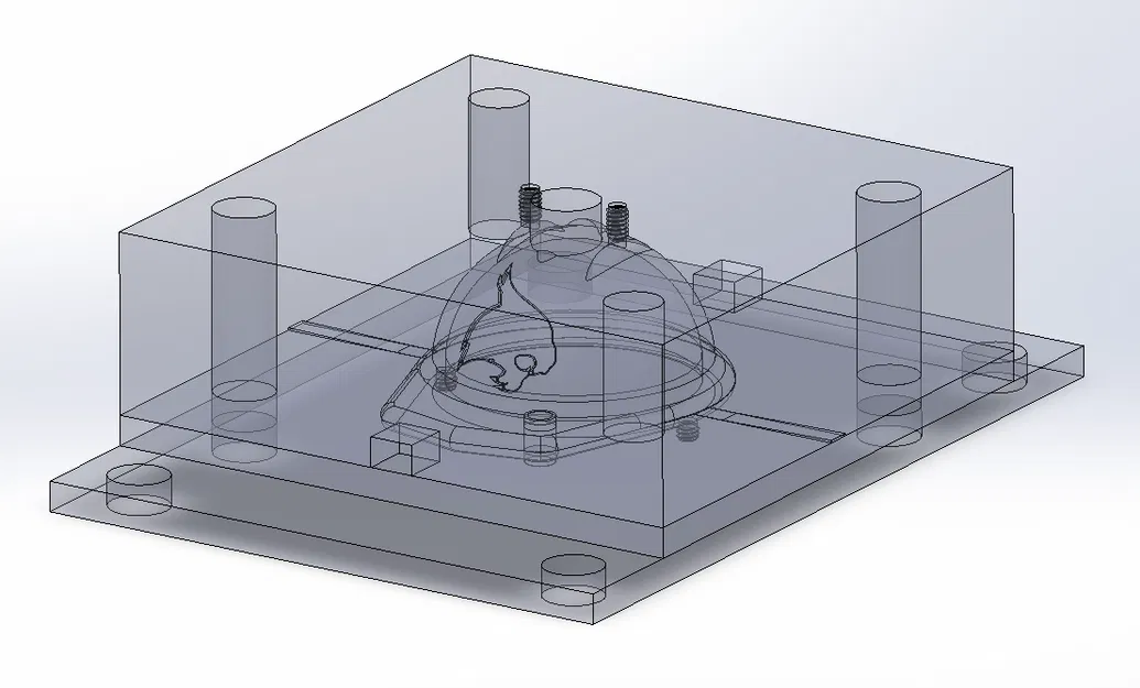Khuôn Mũ Bảo Hộ - Ép Phun Áp Suất Thấp (Low Pressure Injection Molding) - Image 1