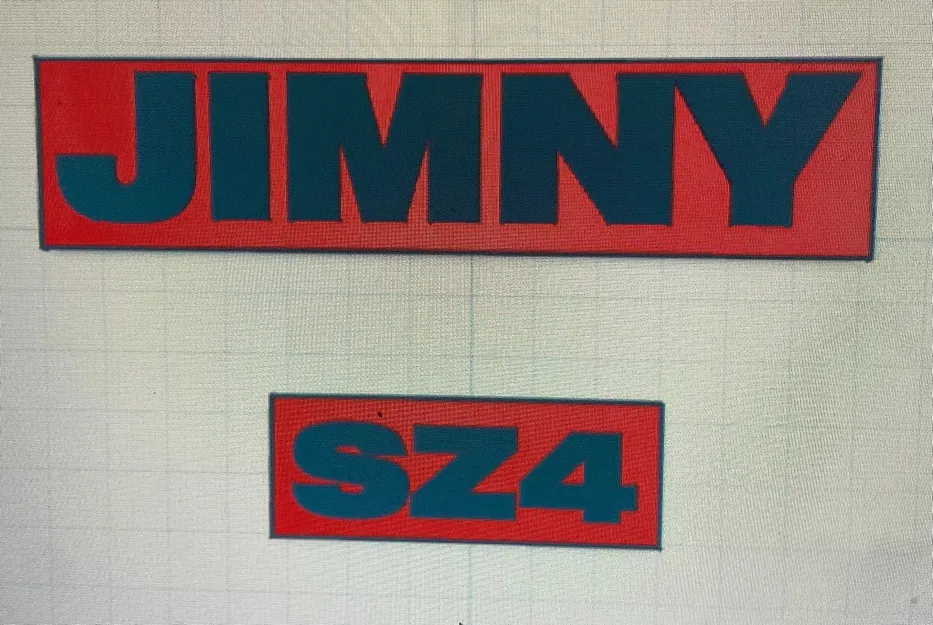 Logo "JIMNY SZ4" In 3D Cho Xe Suzuki Jimny - Image 1